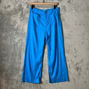 Anthropologie Blue Wide-Leg Pants